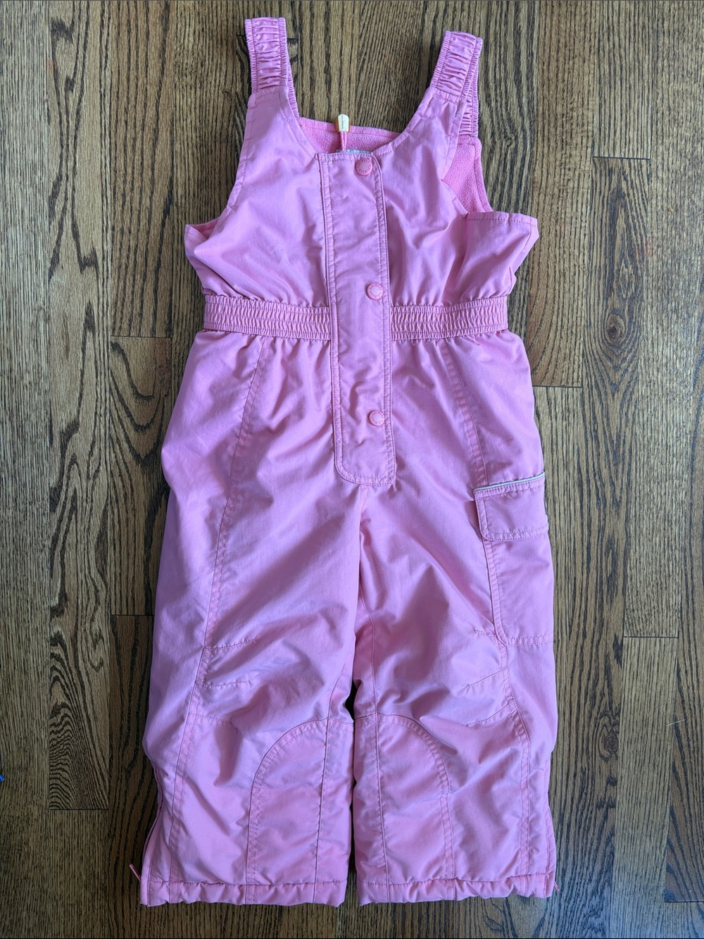L.L. Bean Kids pink snow bibs, size 4. Like new condition.